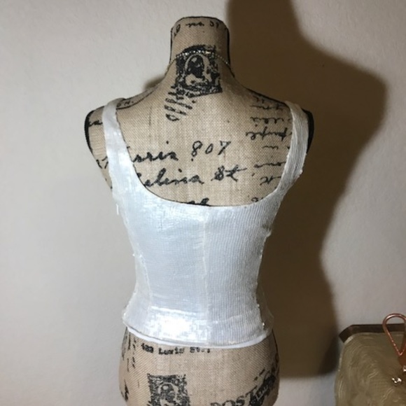 Shimmering White Sequined Giorgio Armani Cami - Picture 7 of 8